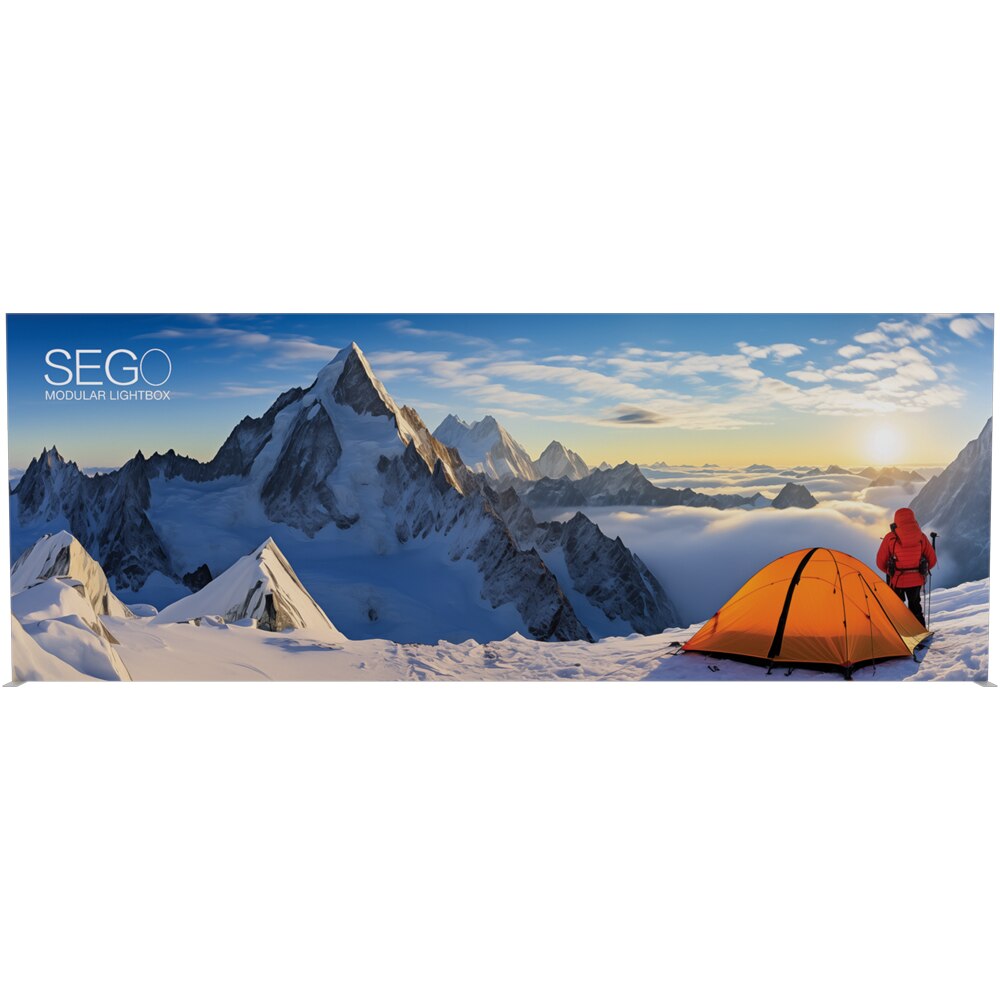 19.7 x 7.4 ft. SEGO Modular Lightbox Display — Double Sided Graphic Package